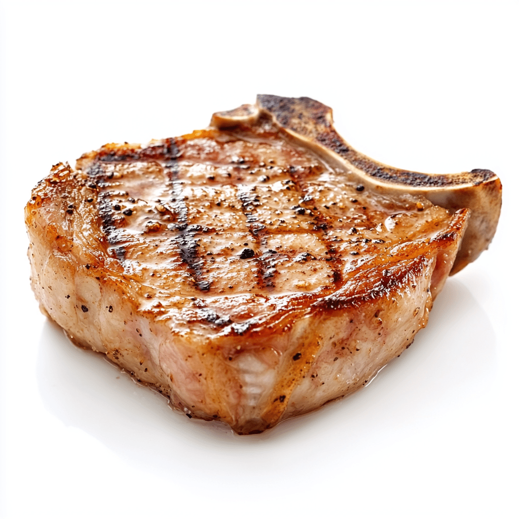 Succulent cultivated pork chops ready for cooking